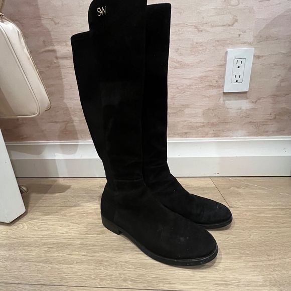 STUART WEITZMAN Keelan City microstretch and suede knee boots - Picture 5 of 9
